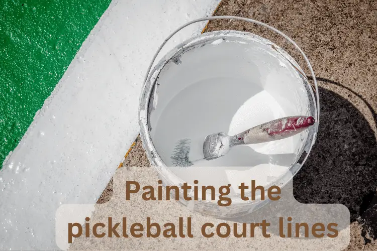 How paint a pickleball court lines 