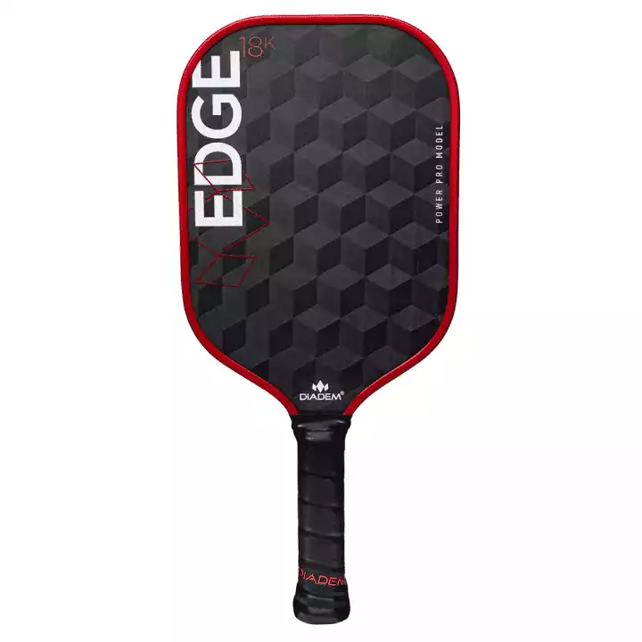 Diadem Edge 18K Pickleball Paddle with a black and red design
