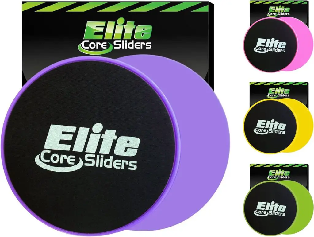 Elite Sportz Core Sliders for Working Out - Pack of 2 Compact, Dual Sided Gliding Discs for Full Body Workout on Carpet or Hardwood Floor