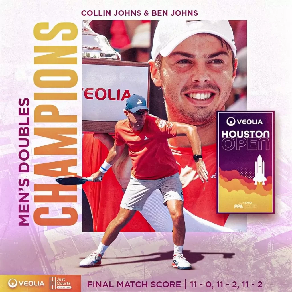 Just in: Collin Johns & Ben Johns take the title as Men's Doubles Champions at the Houston Open
