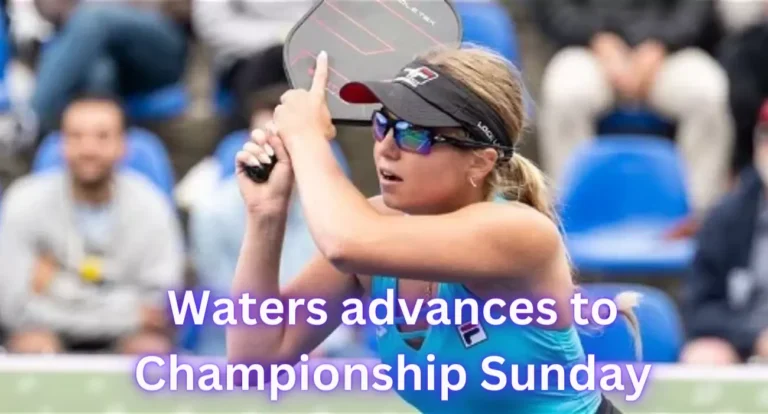 Waters advances to Championship Sunday